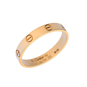 カルティエ ミニラブリング #62 イエロー K18イエローゴールド YG レディース ジュエリー 【中古】【jewelry】