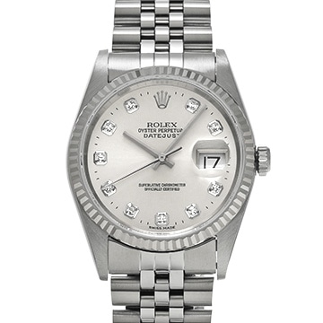 ロレックス デイトジャスト 36 16234G シルバー/ダイヤモンド メンズ 時計 【中古】【wristwatch】