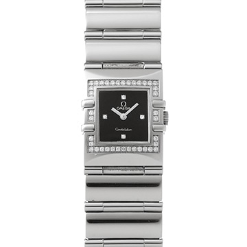 オメガ コンステレーション カレ クアドラ 1528.46 ブラック/ダイヤモンド レディース 時計 【中古】【wristwatch】