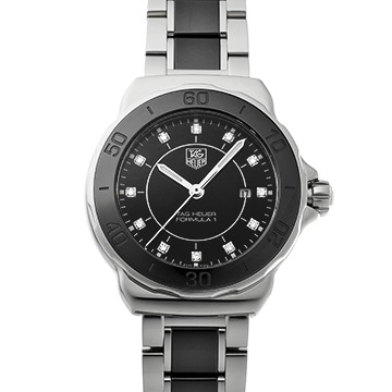 タグ ホイヤー フォーミュラ1 クォーツ WAH1314.BA0867 ブラック/ダイヤモンド レディース 時計 【中古】【wristwatch】