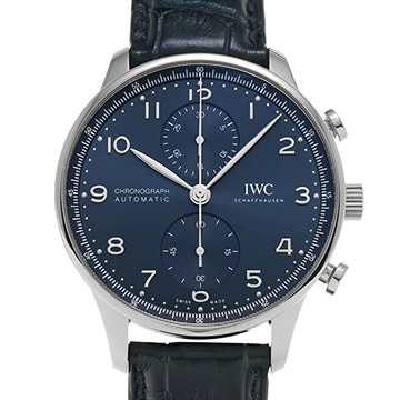 IWC ポルトギーゼ クロノグラフ IW371606 ブルー メンズ 時計 【中古】【wristwatch】