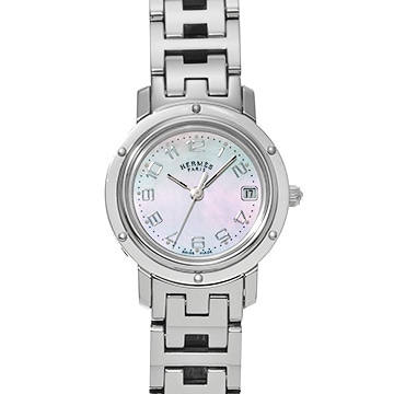 エルメス クリッパー ナクレ CL4.210 ピンクシェル レディース 時計 【中古】【wristwatch】