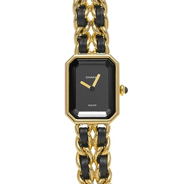 シャネル プルミエール M H0001 ブラック レディース 時計 【中古】【wristwatch】
