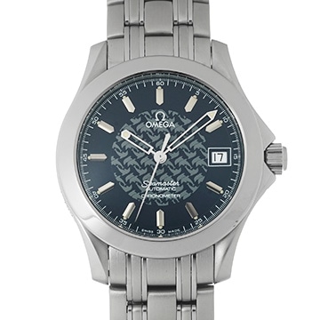 オメガ シーマスター 120 ジャック・マイヨール 1997 2500.80 ブルー メンズ 時計 【中古】【wristwatch】