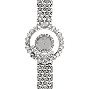 ショパール ハッピーダイヤモンド 4097 1 シルバー レディース 時計 【中古】【wristwatch】