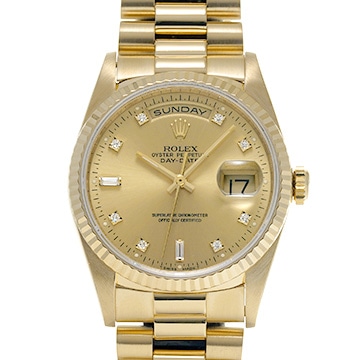ロレックス デイデイト 18238A シャンパン/ダイヤモンド メンズ 時計 【中古】【wristwatch】