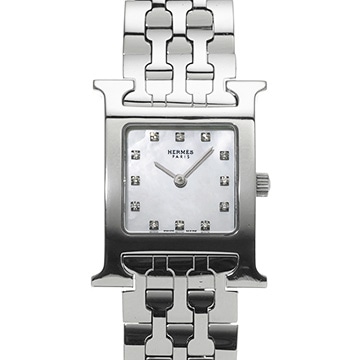 エルメス Hウォッチ HH1.210 ホワイトシェル/ダイヤモンド レディース 時計 【中古】【wristwatch】