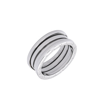 ブルガリ B-ZERO1 リング #59 シルバー K18ホワイトゴールド WG レディース ジュエリー 【中古】【jewelry】