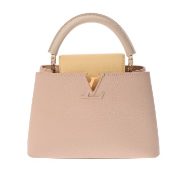 ルイ ヴィトン カプシーヌ BB ピンク/イエロー/ホワイト パルナセア/トリヨンレザー レディース バッグ 【中古】【bag】