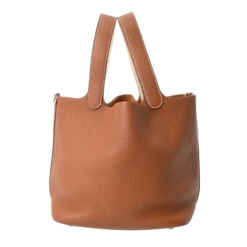エルメス ピコタン ロックMM エクラ ゴールド/ナタ トリヨンクレマンス/ヴォースイフト レディース バッグ 【中古】【bag】