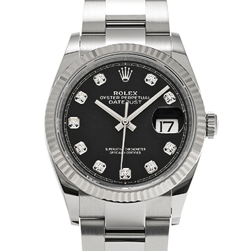 ロレックス デイトジャスト 36 126234G ブライトブラック/ダイヤモンド メンズ 時計 【新品】【wristwatch】
