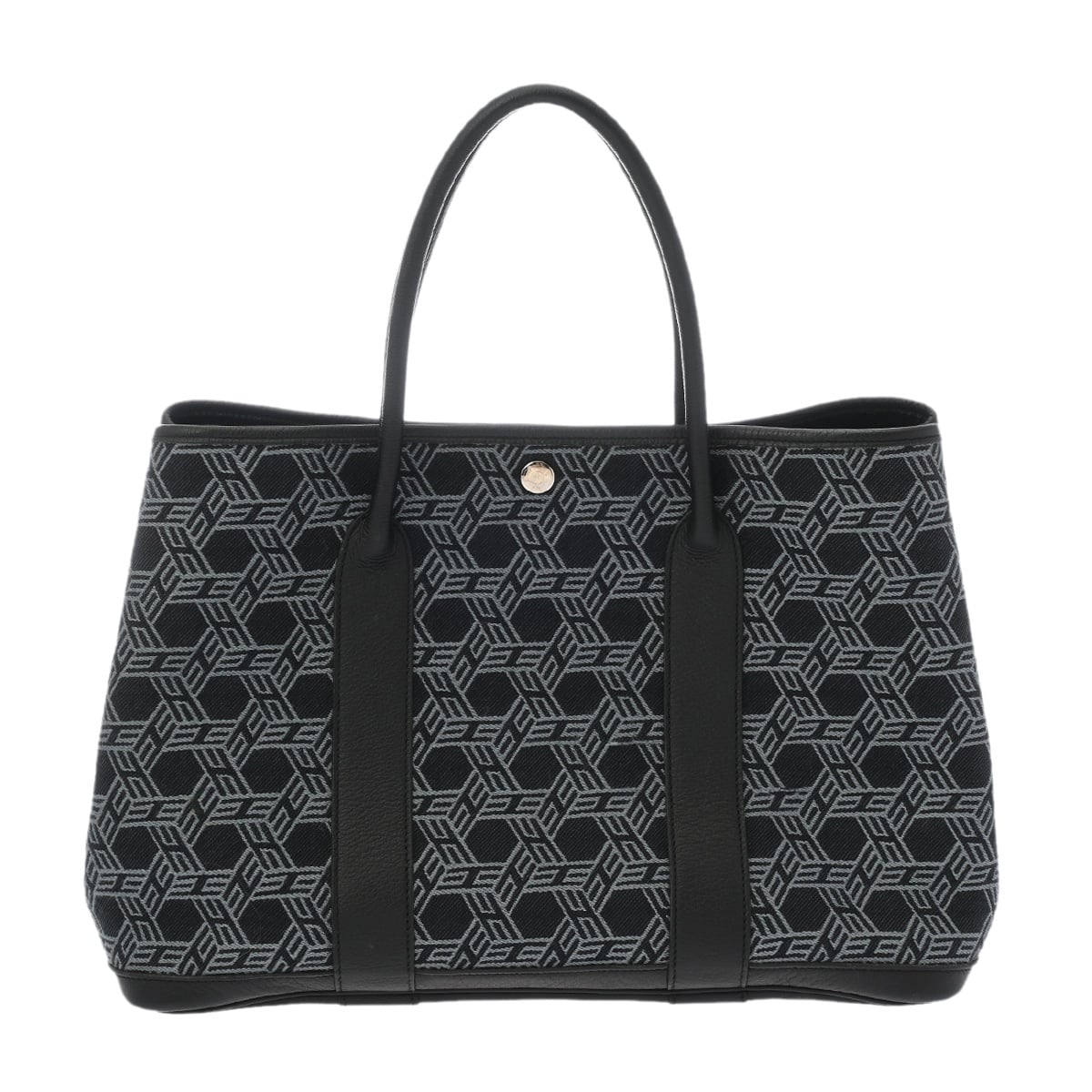 エルメス ガーデンパーティ PM ネイビー/ブラック トワルソーアッシュ/ブッフルスキッパー レディース バッグ 【中古】【bag】