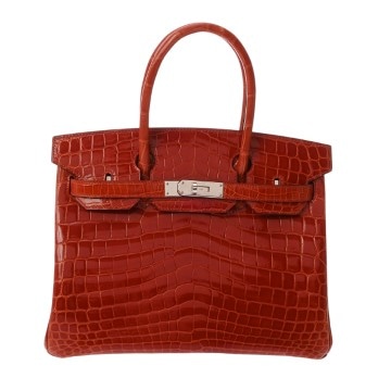 エルメス バーキン 30 ゼラニウム トゴ/二ロティカスリセ レディース バッグ 【中古】【bag】