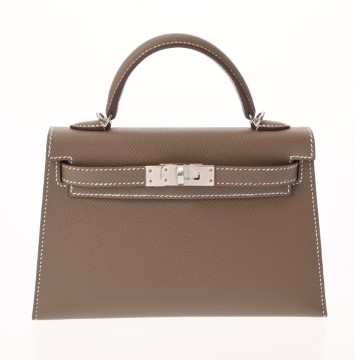 エルメス ミニケリー2 エトゥープ ヴォーエプソン レディース バッグ 【新品】【bag】