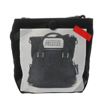メゾン マルジェラ トロンプルイユ 5AC ベイビー ブラック SB1WC0009P6436 キャンバス レディース バッグ 【中古】【bag】