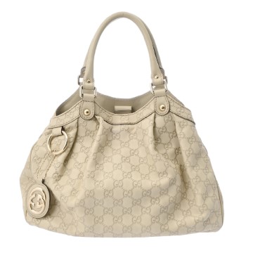 グッチ グッチシマ スーキーハンドバッグ アイボリー 211944 493075 レザー レディース バッグ 【中古】【bag】