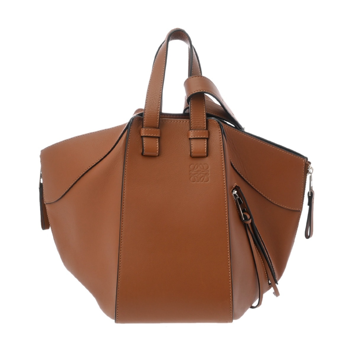 ロエベ ハンモックバッグ スモール タン 387.30.S35 クラシックカーフ レディース バッグ 【中古】【bag】