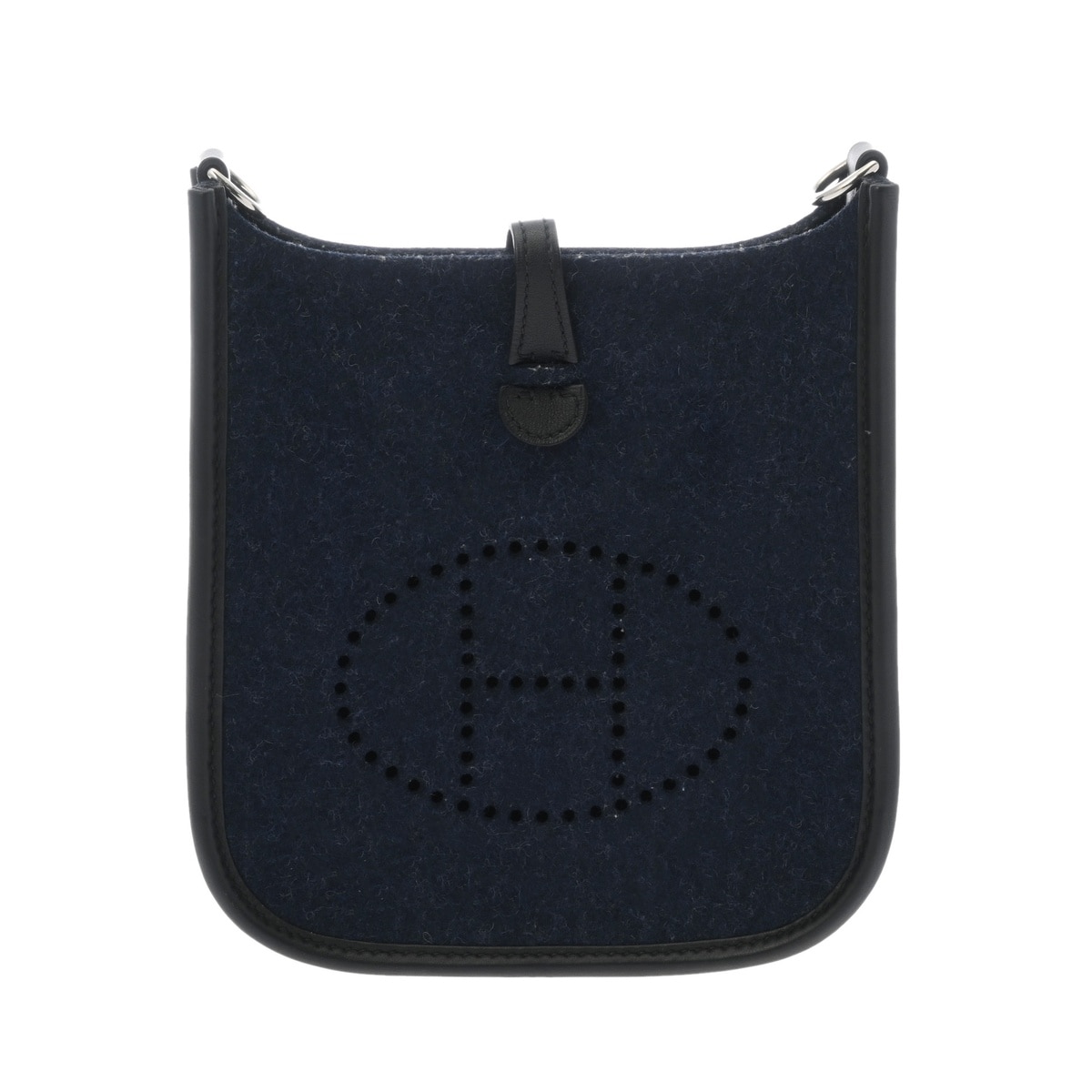 エルメス エヴリン TPM ブルーニュイ/ブラック フェルト/ヴォースイフト レディース バッグ 【中古】【bag】