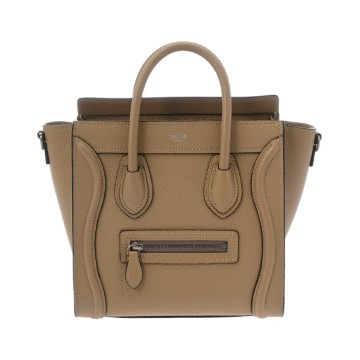 セリーヌ ラゲージ ナノ デューン 189243DRU.03UN ドラムドカーフ レディース バッグ 【中古】【bag】
