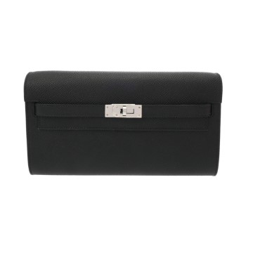 エルメス ケリーウォレット ロングトゥーゴー ブラック ヴォーエプソン レディース 財布 【中古】【purse】