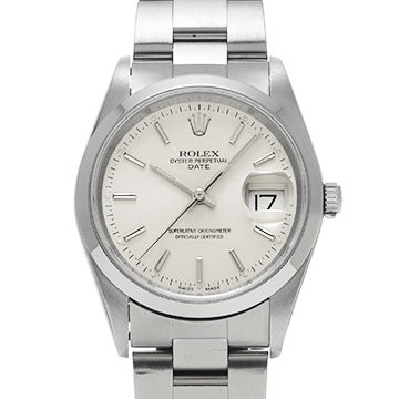 ロレックス オイスターパーペチュアル デイト 15200 シルバー メンズ 時計 【中古】【wristwatch】