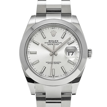 ロレックス デイトジャスト 41 126300 シルバー メンズ 時計 【中古】【wristwatch】