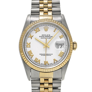 ロレックス デイトジャスト 16233 ホワイト メンズ 時計 【中古】【wristwatch】