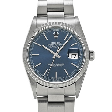 ロレックス デイトジャスト 16220 ブルー メンズ 時計 【中古】【wristwatch】