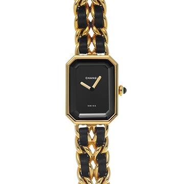 シャネル プルミエール L H0001 ブラック レディース 時計 【中古】【wristwatch】