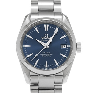 オメガ シーマスター アクアテラ コーアクシャル 2504.80 ブルー メンズ 時計 【中古】【wristwatch】