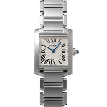 カルティエ タンクフランセーズ SM W51008Q3 シルバー レディース 時計 【中古】【wristwatch】