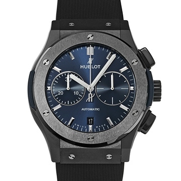 ウブロ クラシックフュージョン セラミック クロノグラフ ブルー 521.CM.7170.LR ブルー メンズ 時計 【中古】【wristwatch】