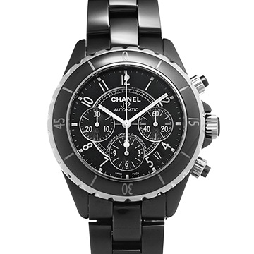 シャネル J12 クロノグラフ 41MM H0940 ブラックラッカー メンズ 時計 【中古】【wristwatch】