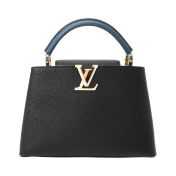 ルイ ヴィトン カプシーヌ BB ノワール/ブルー M59653 トリヨンレザー レディース バッグ 【中古】【bag】