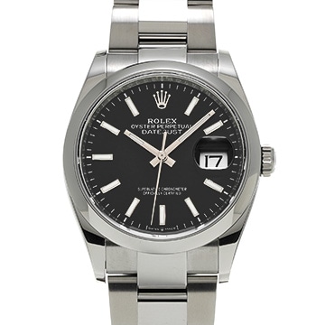 ロレックス デイトジャスト 36 126200 ブラック メンズ 時計 【中古】【wristwatch】