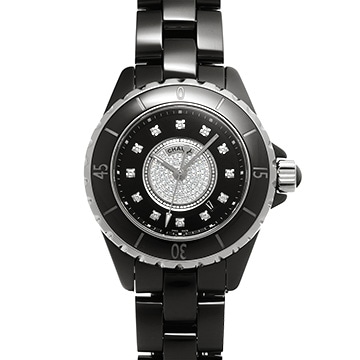 シャネル J12 33MM H2122 ブラック/ダイヤモンド レディース 時計 【中古】【wristwatch】