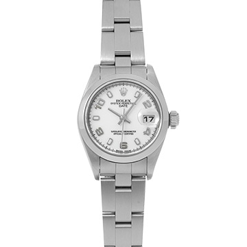 ロレックス オイスター パーペチュアル デイト 79160 ホワイト レディース 時計 【中古】【wristwatch】
