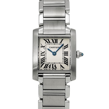 カルティエ タンクフランセーズ SM W51008Q3 シルバー レディース 時計 【中古】【wristwatch】