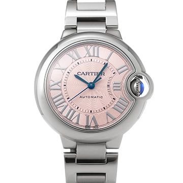 カルティエ バロン ブルー 33mm W6920100 ピンク ユニセックス 時計 【中古】【wristwatch】
