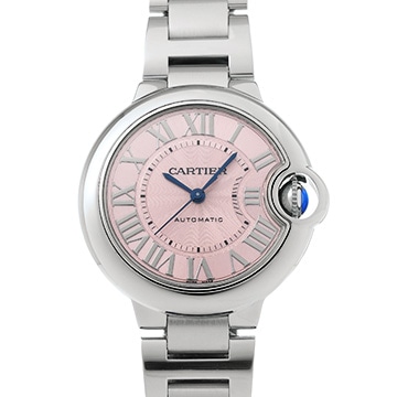 カルティエ バロン ブルー 33mm W6920100 ピンク ユニセックス 時計 【中古】【wristwatch】