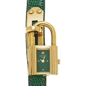 エルメス ケリーウォッチ KE1.201 グリーン レディース 時計 【中古】【wristwatch】