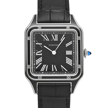 カルティエ サントス デュモン LM WSSA0046 ブラック メンズ 時計 【中古】【wristwatch】