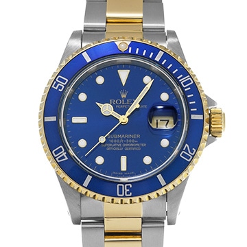 ロレックス サブマリーナ デイト 16613 ブルー メンズ 時計 【中古】【wristwatch】