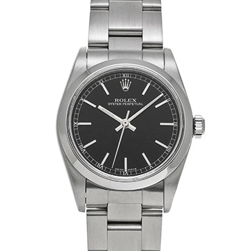 ロレックス オイスターパーペチュアル 77080 ブラック ユニセックス 時計 【中古】【wristwatch】