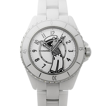 シャネル マドモアゼル J12 ラ パウザ 38MM H7481 ホワイトラッカー メンズ 時計 【中古】【wristwatch】