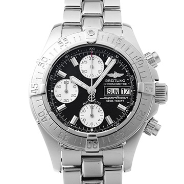 ブライトリング クロノ スーパーオーシャン A13340 ブラック/シルバー メンズ 時計 【中古】【wristwatch】