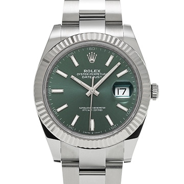 ロレックス デイトジャスト 41 126334 ミントグリーン メンズ 時計 【中古】【wristwatch】