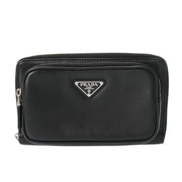 プラダ ブラック 2VH156 レザー メンズ バッグ 【中古】【bag】
