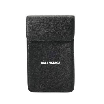 バレンシアガ スマートフォンショルダー ブラック 640536 カーフレザー レディース バッグ 【中古】【bag】