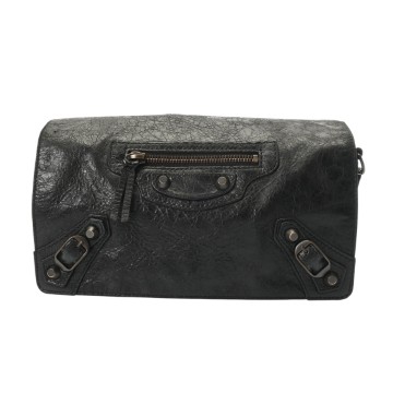 バレンシアガ クラシックツールキット ショルダーバッグ ブラック 327101 アリーナラムスキン レディース バッグ 【中古】【bag】